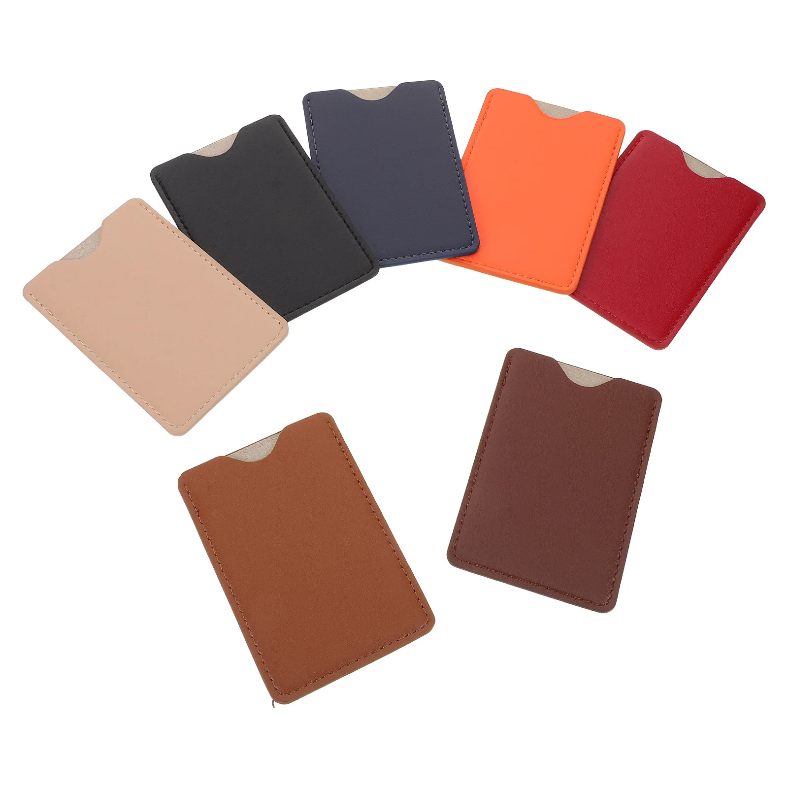 7Pcs Credit Card Protector Sleeve Anti-Theft Bank Card Holder PU Id Security Cover Slim Lightweight for Men Women Daily