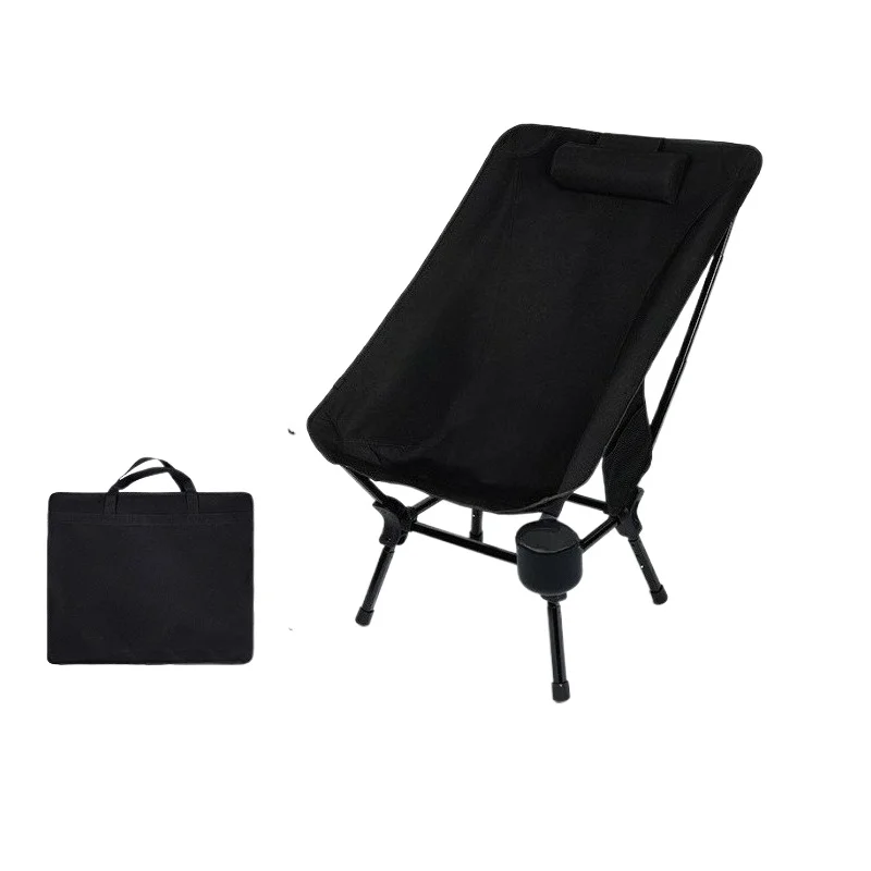 

No-Assembly Aluminum Camping Chair - Portable Adjustable Moon Chair for Outdoor Relaxation