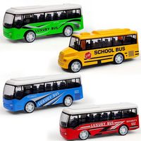 Alloy Bus Model Extended Bus Toys Pull Back Vehicle Model High Imitation Bus Shape Ornaments High Quality Kids Gift Hobbies