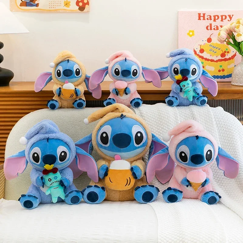 New Disney Originality Cartoon Anime Character Stitch Plush Toys Doll Kawaii Bedroom Decoration Pillow Plush Stuffed Toy Gifts