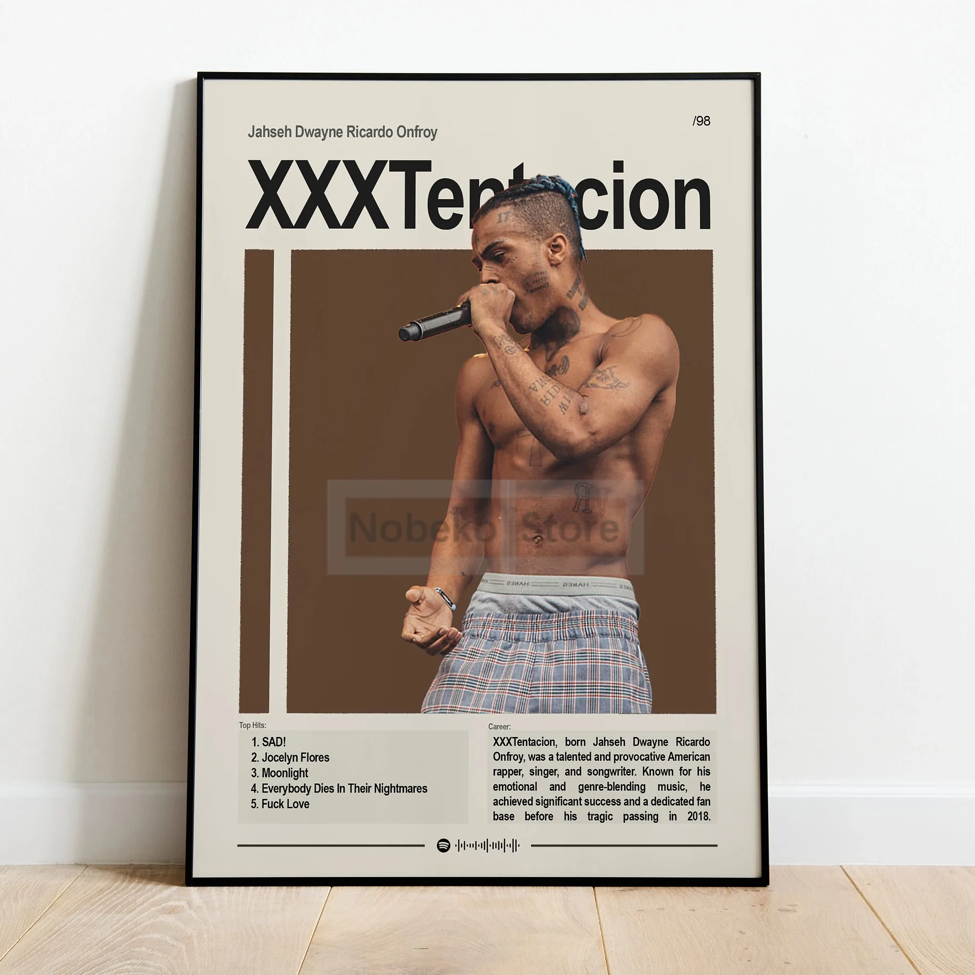 Rapper Hip-Pop Singer 2Pac XXX Eminem Kanye J.Cole Portrait Poster and Prints Canvas Painting Wall Art Pictures Home Room Decor