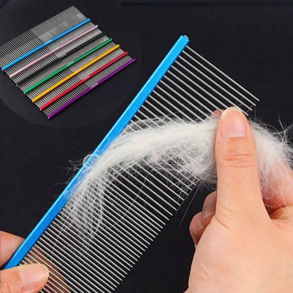

Pet Grooming Combs Aluminum Alloy Brush For Dogs Boundary Knot Massage Tools Professional Salon Cat Hair Cleaning Crescent Combs
