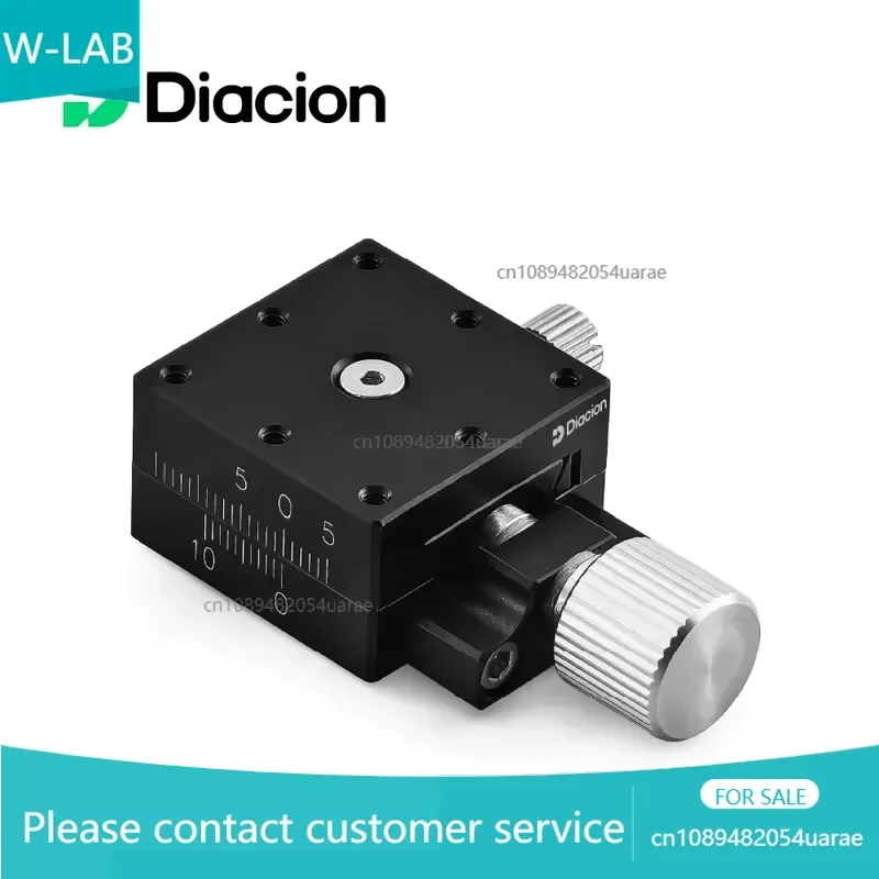 

Diacion WEX25 Long Stroke Optical Manual Positioning Stage 25*25mm Dovetail X-axis Sliding Blocks Feed Screw Instrument