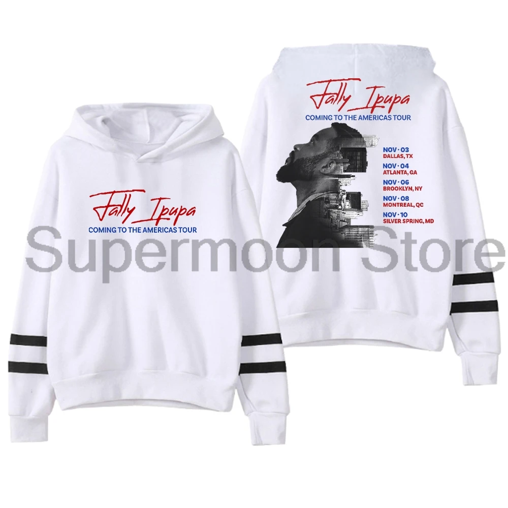 Fally Ipupa Coming to The Americas Tour 2024 Hoodie Pocketless Parallel Bars Sleeve Streetwear Women Men Hooded Sweatshirt