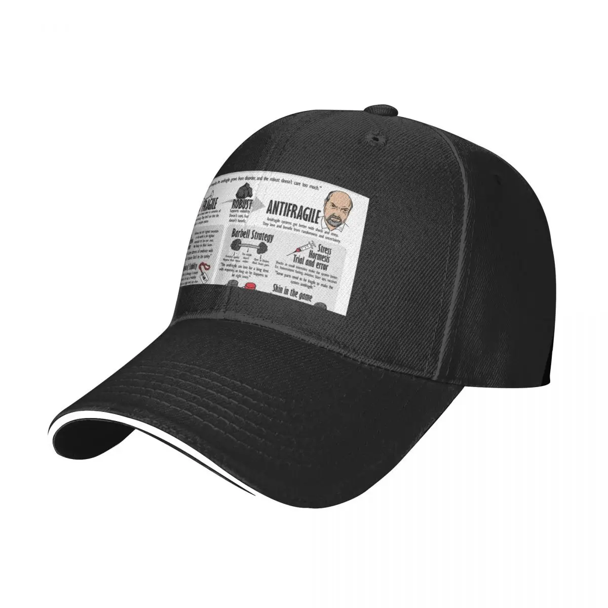 Visual Book Antifragile (Nassim Nicholas Taleb) Baseball Cap Golf Hat Big Size Hat Men Women's