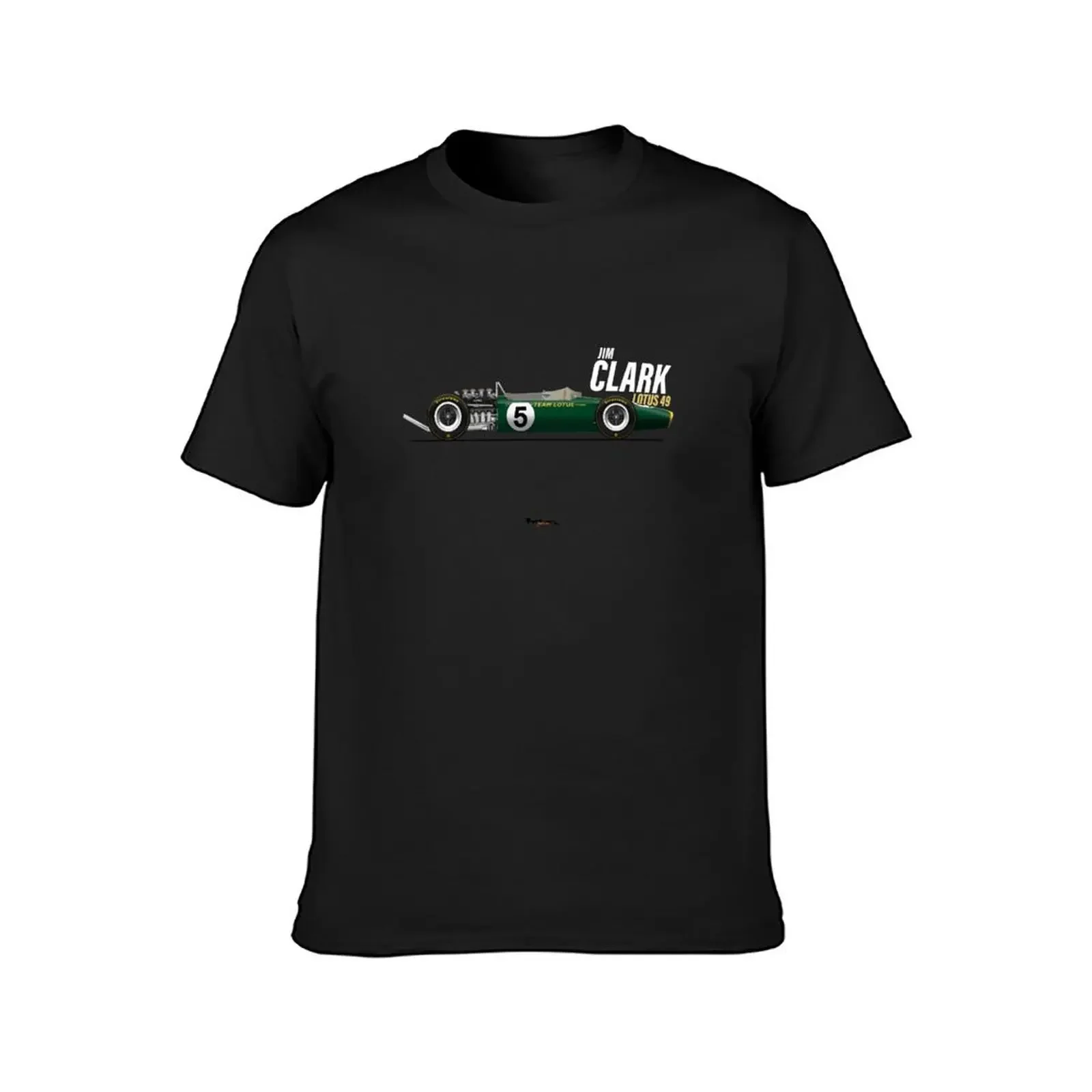 Jim Clark - Lotus 49 Print ( Fast Text ) T-Shirt man clothes street wear korean fashion new edition mens shirts graphic tee