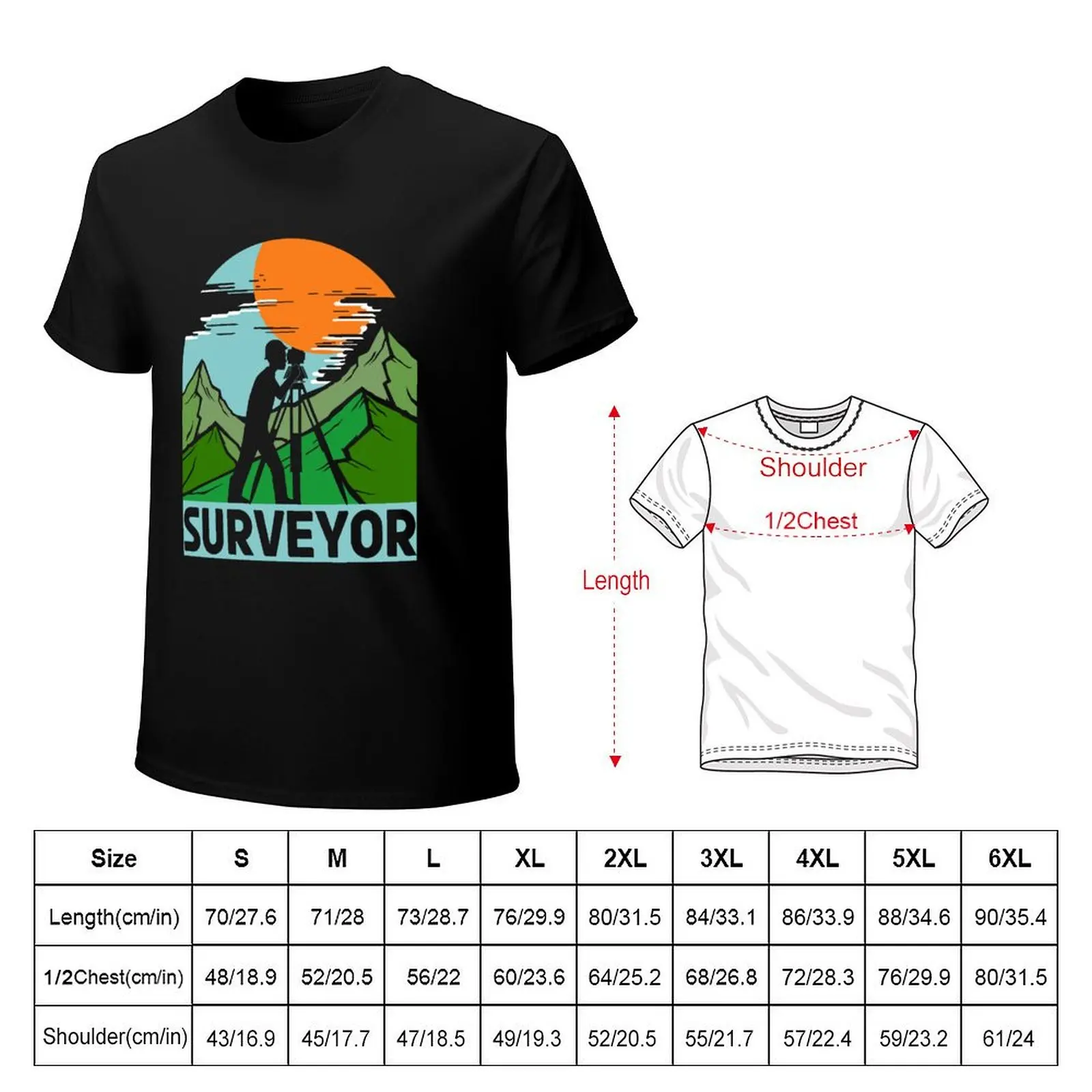 SURVEYOR T-Shirt designer shirts vintage clothes mens t shirt