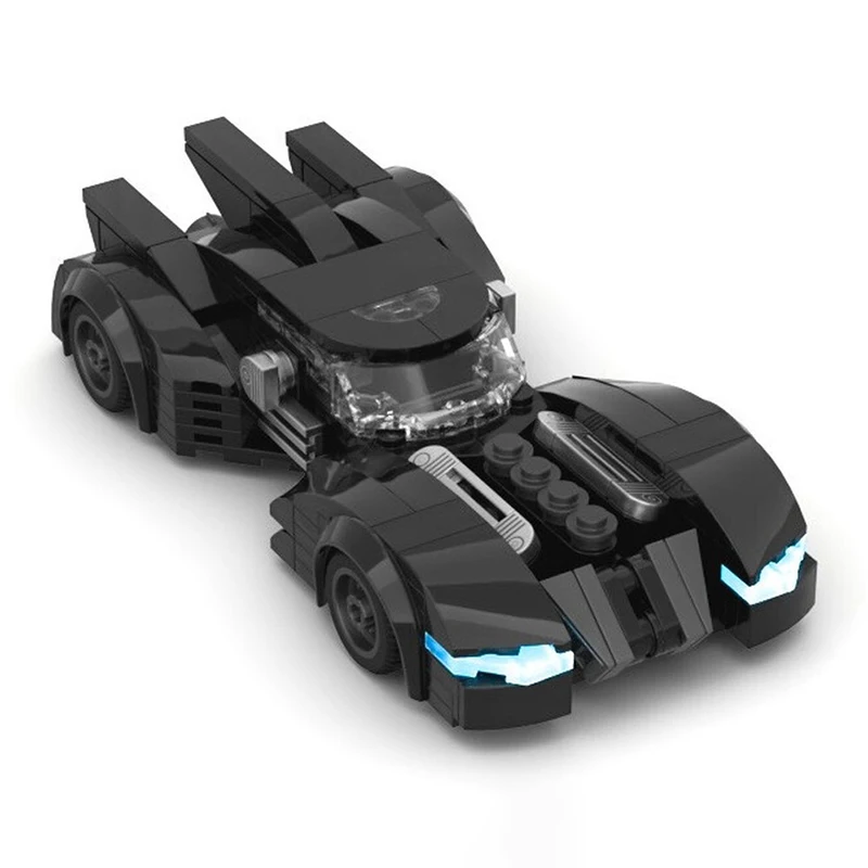Image of 215-teiliges MOC Helden-Film Arkham Asylum Batmobile Minifigur Maßstabsmodell Kreative Bausteine Montage-Bausteine Geschenk für Zuhause