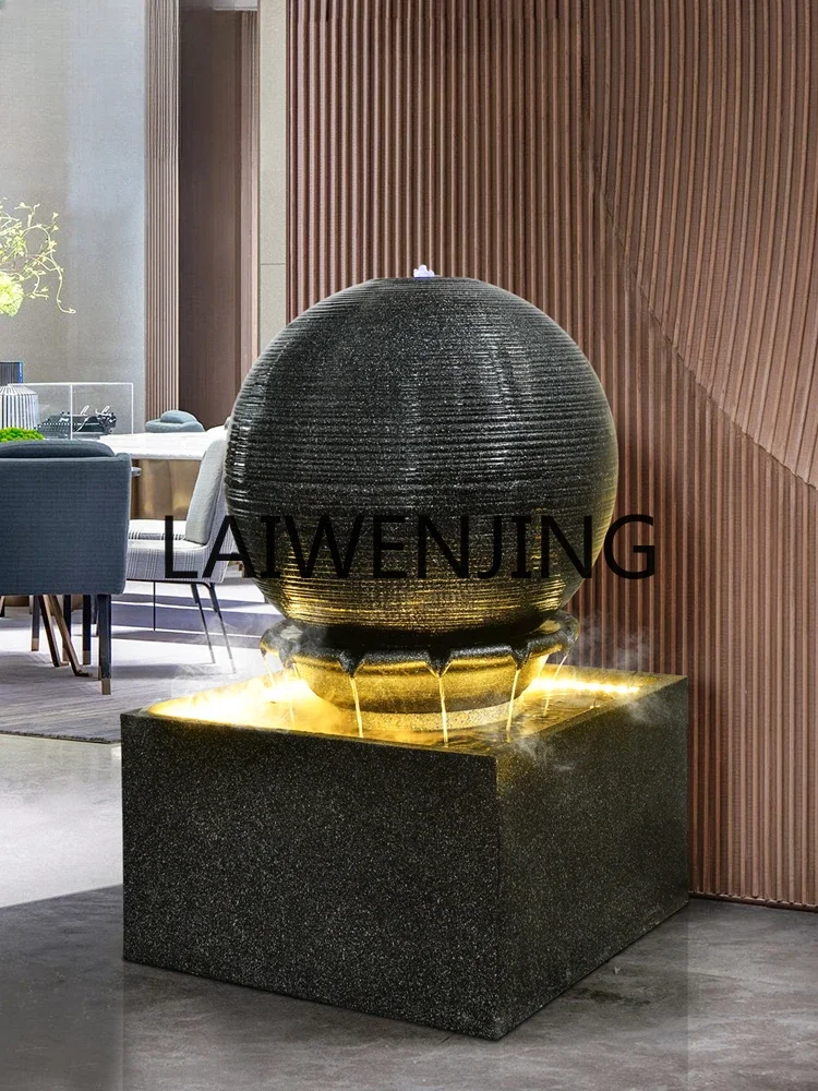 

European ball home furnishing, living room, flowing water ornament, transfer ball entrance, lucky landing water feature