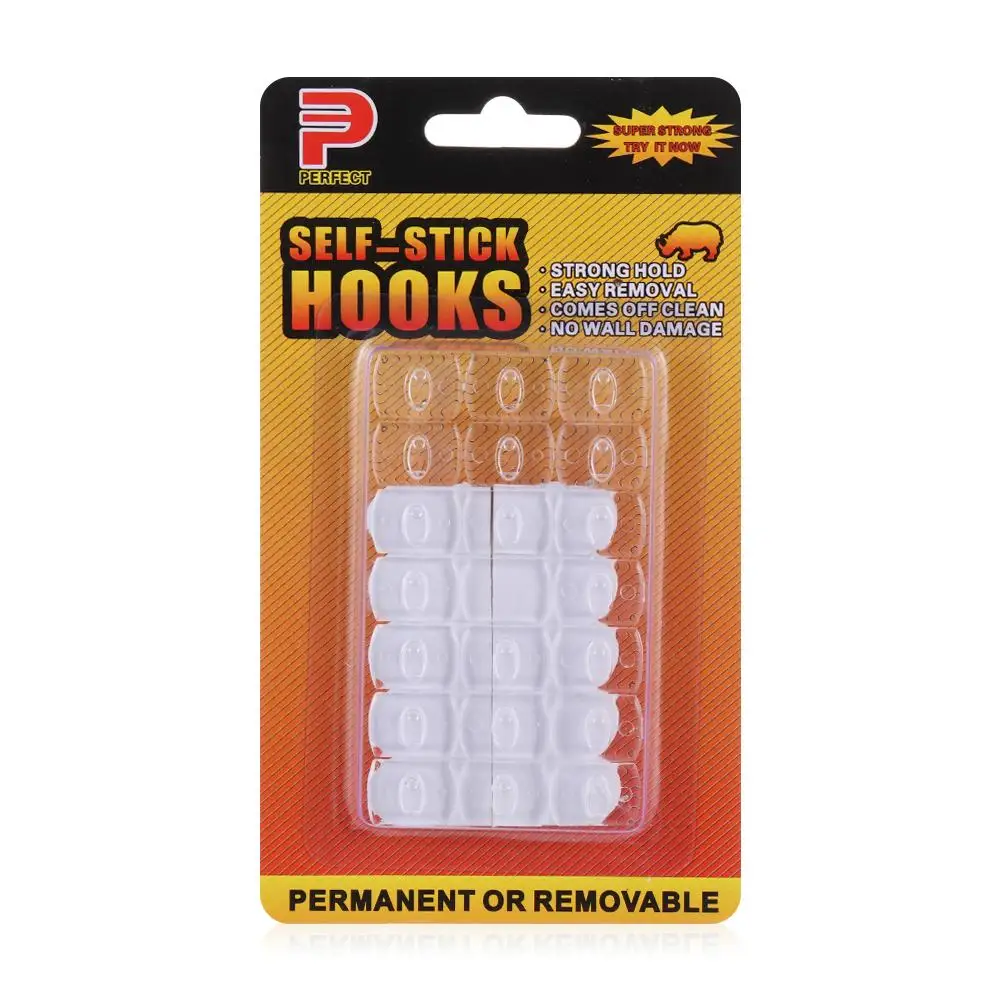 Kitchen Wall Bedroom Wall Transparent Removable Hook Strong Seemless Christmas Cable Clamp Adhesive Hook hook rack