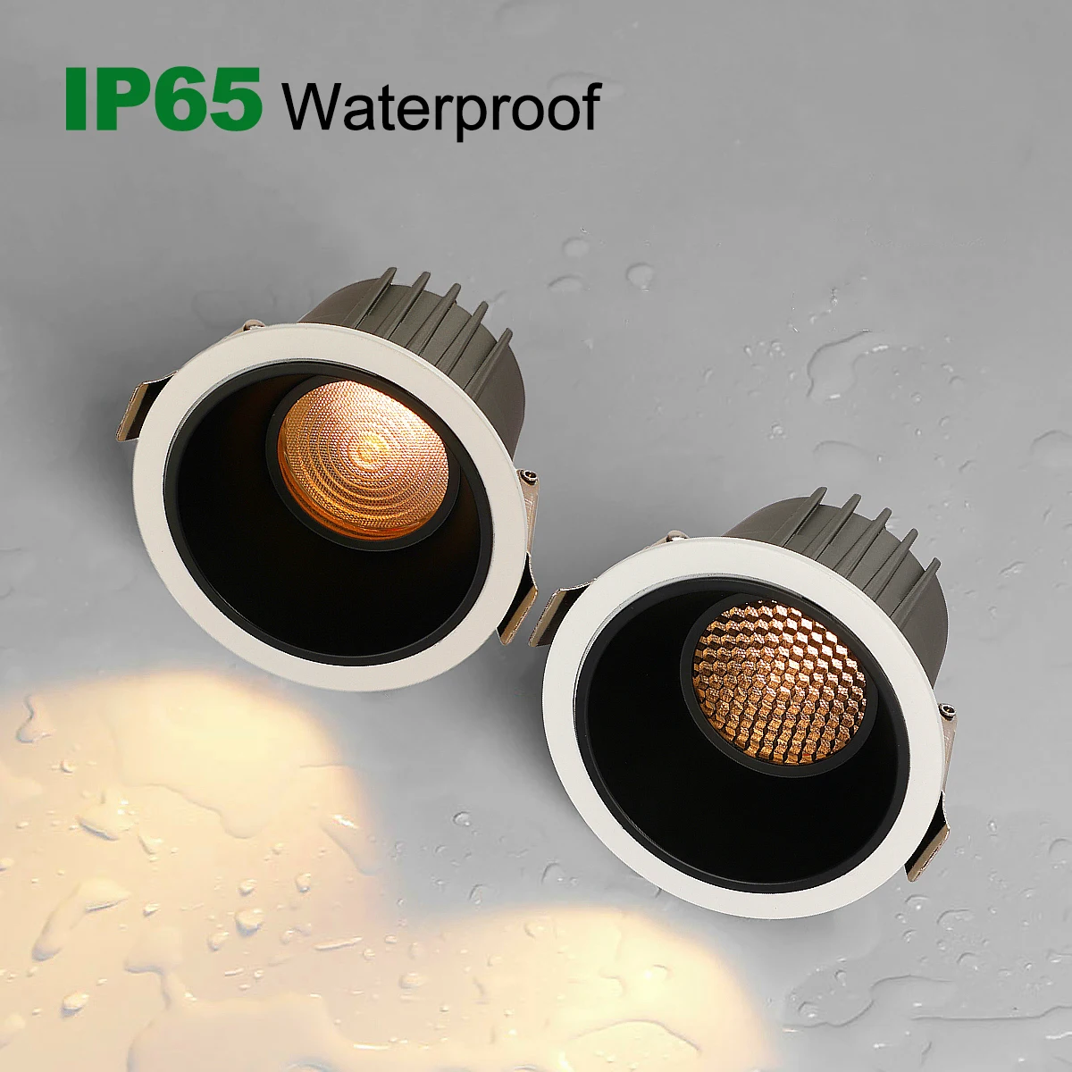 LED Downlight IP65 Waterproof Anti-glare Honeycomb 110V 220V  Kitchen Bathroom Toilet Eaves Black White Ceiling Lamp Spot Light