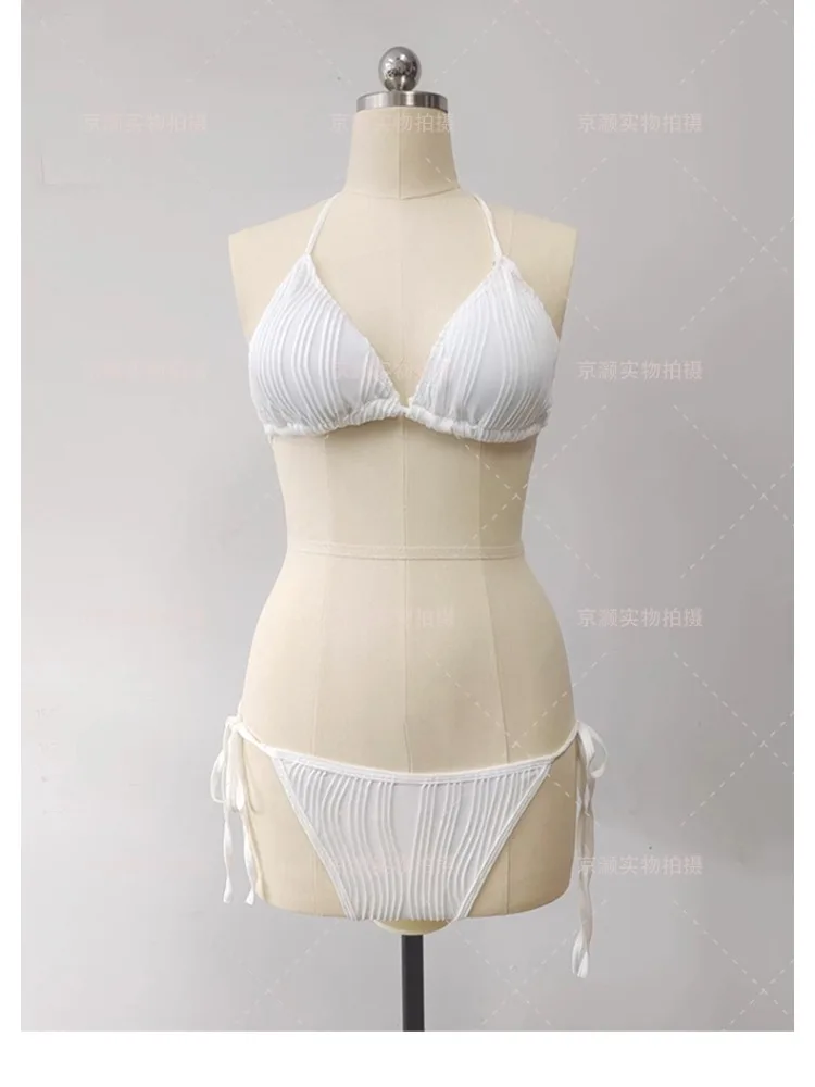 インビーチバケーションビキニシャツドレス水着レディース3点セットスモールブレストサマーホリデーシックビキニスーツ2025新作