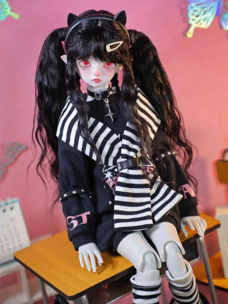 

Одежда для кукол 1/4 BJD, черный комплект одежды, аксессуары для одежды для кукол (без кукол)