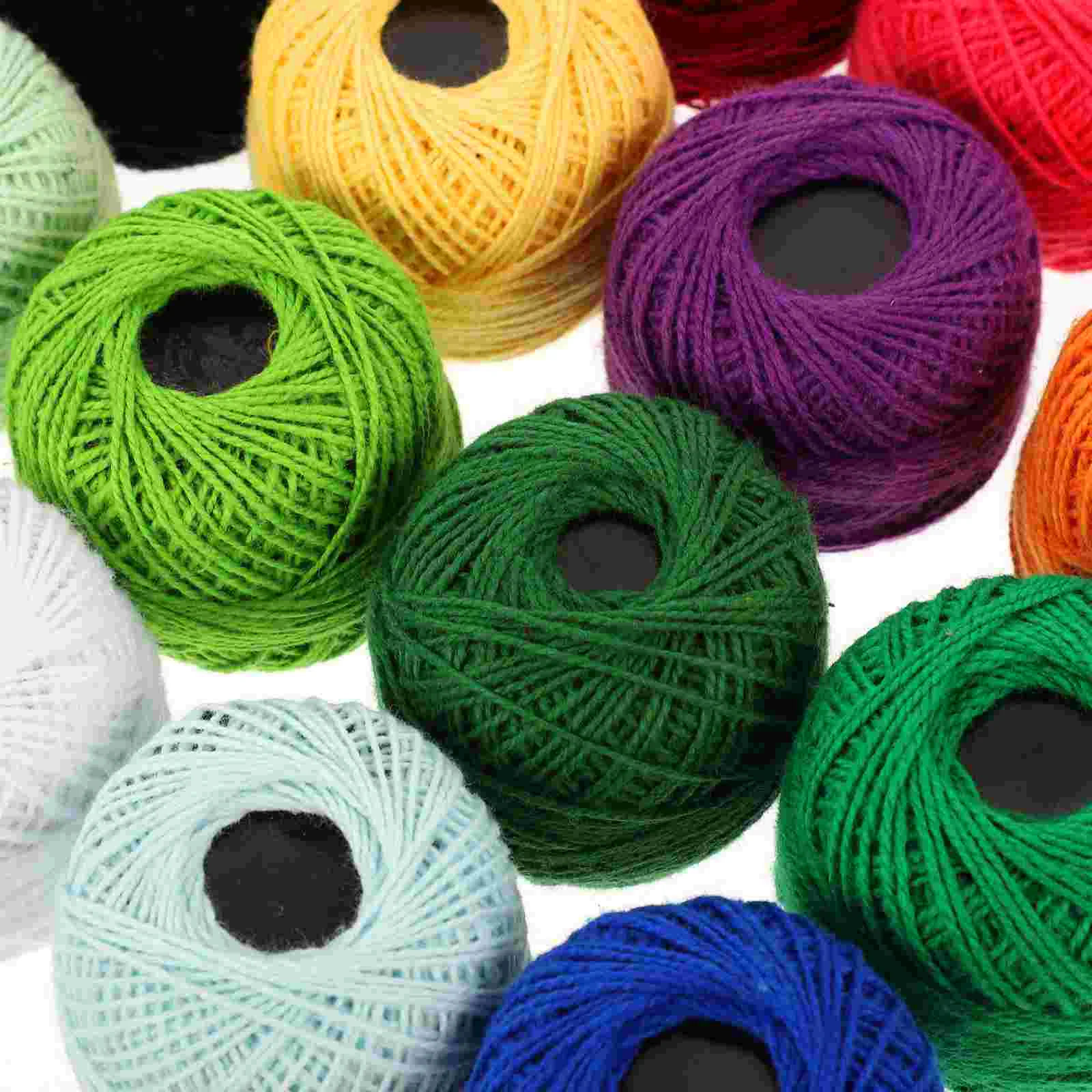 

16 Rolls Cross Stitch Thread Embroidery Machine Kit Sewing Threads for Crochet Spools Quilting Cotton