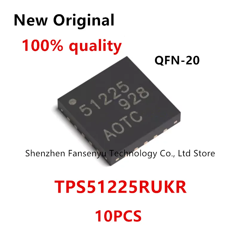 (10piece) 100% New TPS51225RUKR TPS51225RUKT TPS51225 51225 QFN-20 Chipset