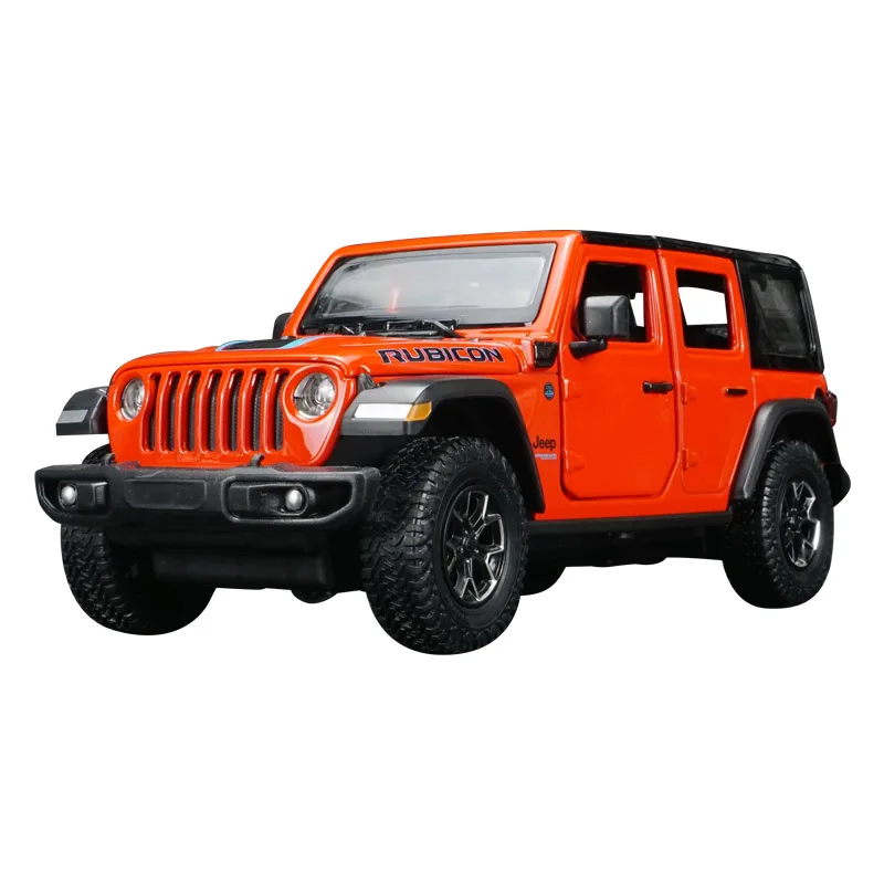 rastar 1:24 Jeep Wrangler Rubicon 4xe alliage modèle de véhicule tout-terrain ornements de voiture portes de collection peuvent ouvrir des détails riches