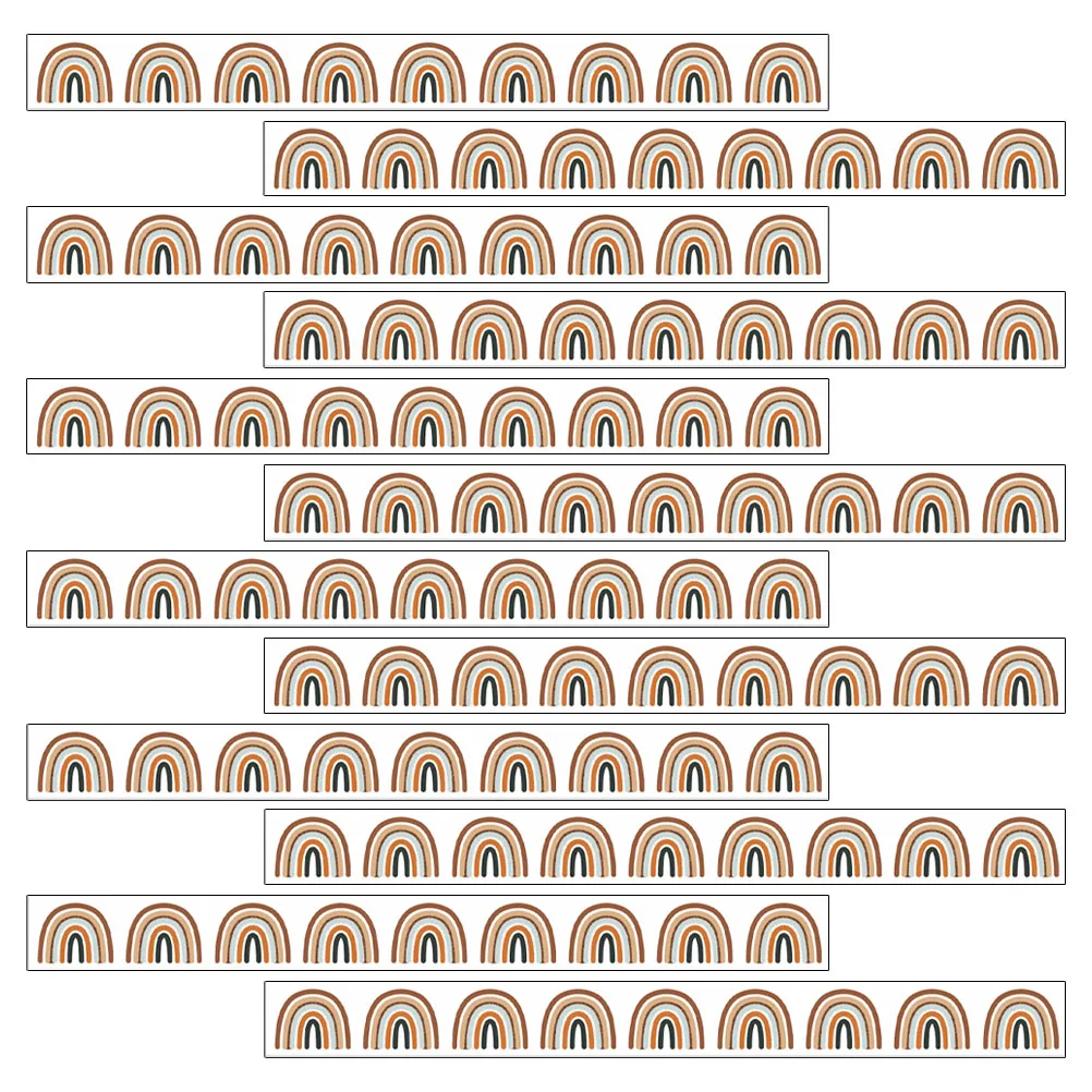 12pcs PVC Magnetic Whiteboard Stickers Decorative Borders for Classroom Bulletin Board Teaching Supplies