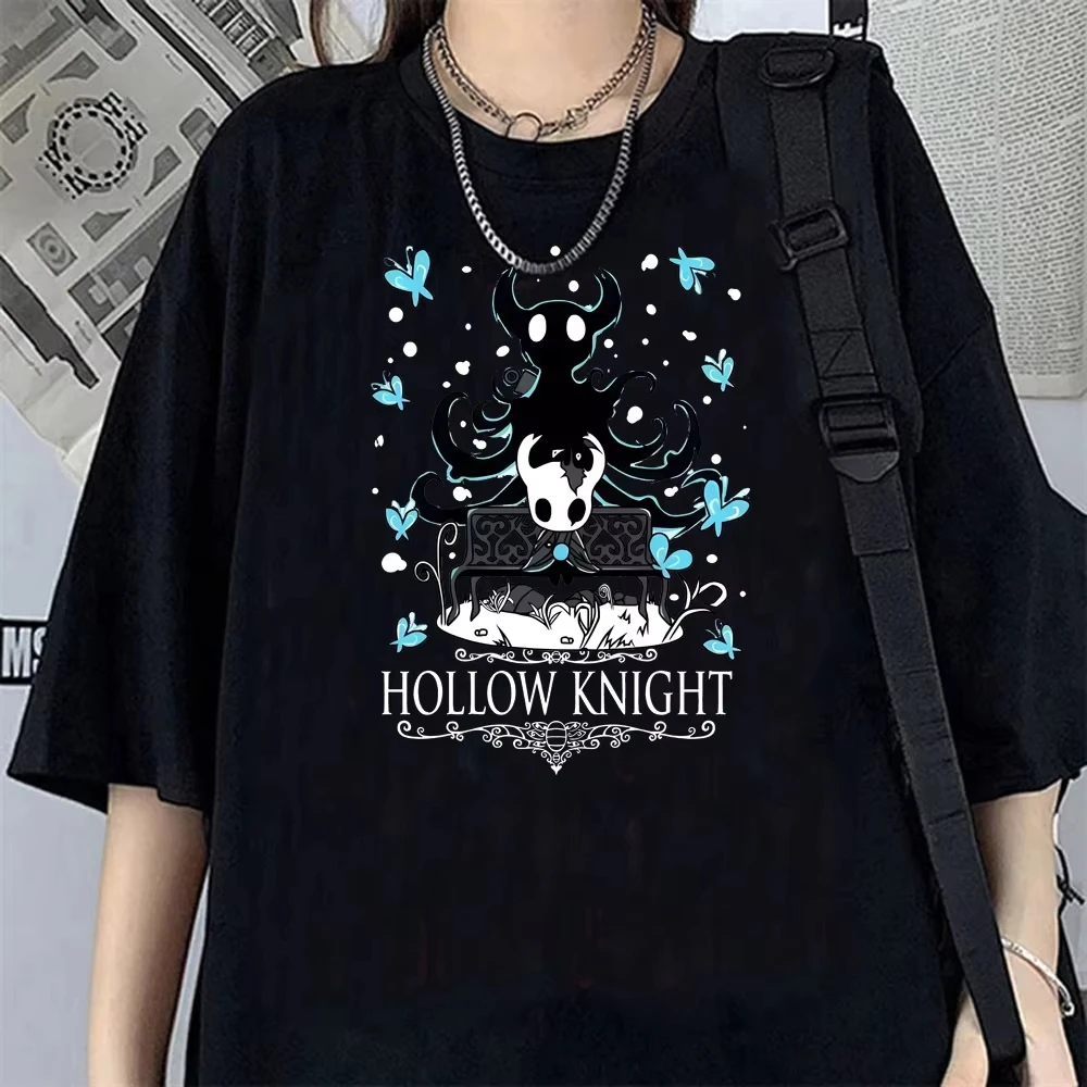 Hot Hollow Knight T-shirt Hip Hop Retro Digital Punk T-shirt Vintage Men Women Punk Anime Casual Short Sleeve Tee Top Streetwear