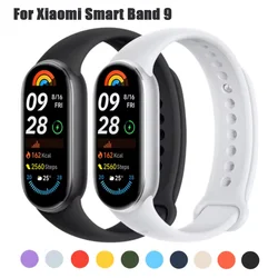 Silicone Strap for Xiaomi Smart Band 9 Sport Strap Wristband Bracelet for Mi band 8/8 NFC Replacement Band correa Accessories