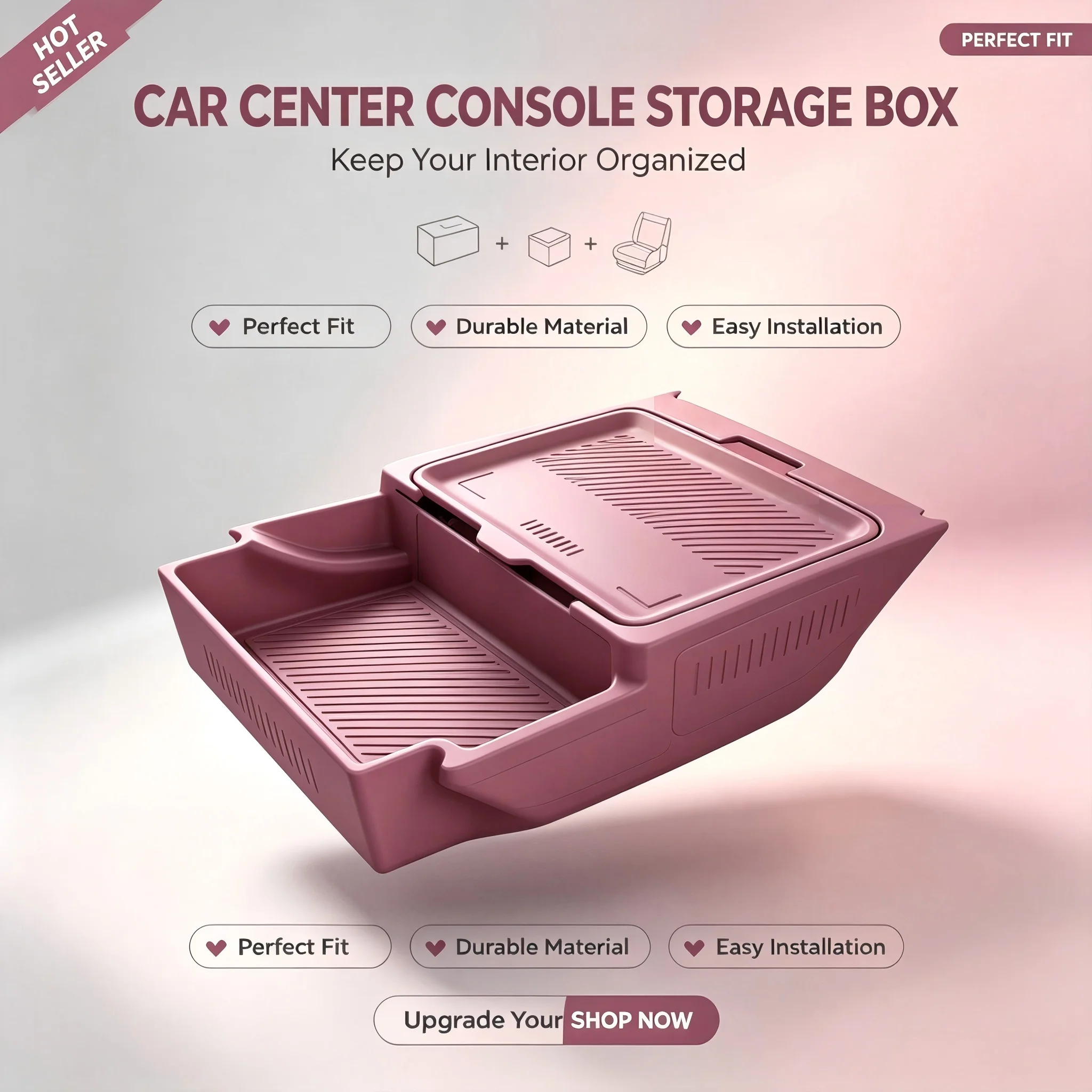 Drop-in Center Console Lower Storage Organizer Tray Interior Accessories For Geely Xingyue L Monjaro 2021-2024