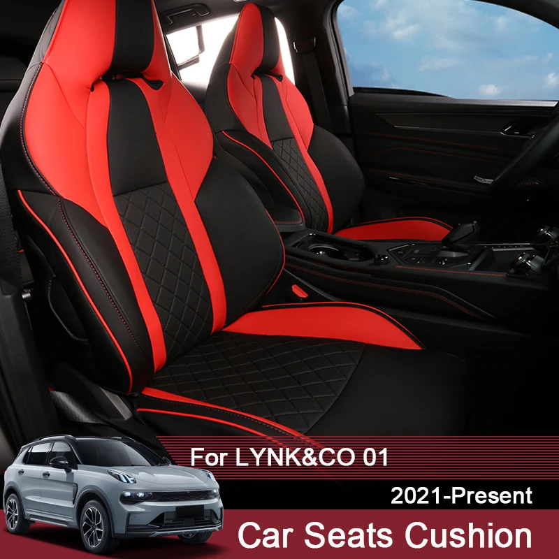 Car Full Surrounding Seat Cushion Cover Customized For LYNK&CO 01 2021-Present PU Leather ProtectiveWaterproof Auto Accessory