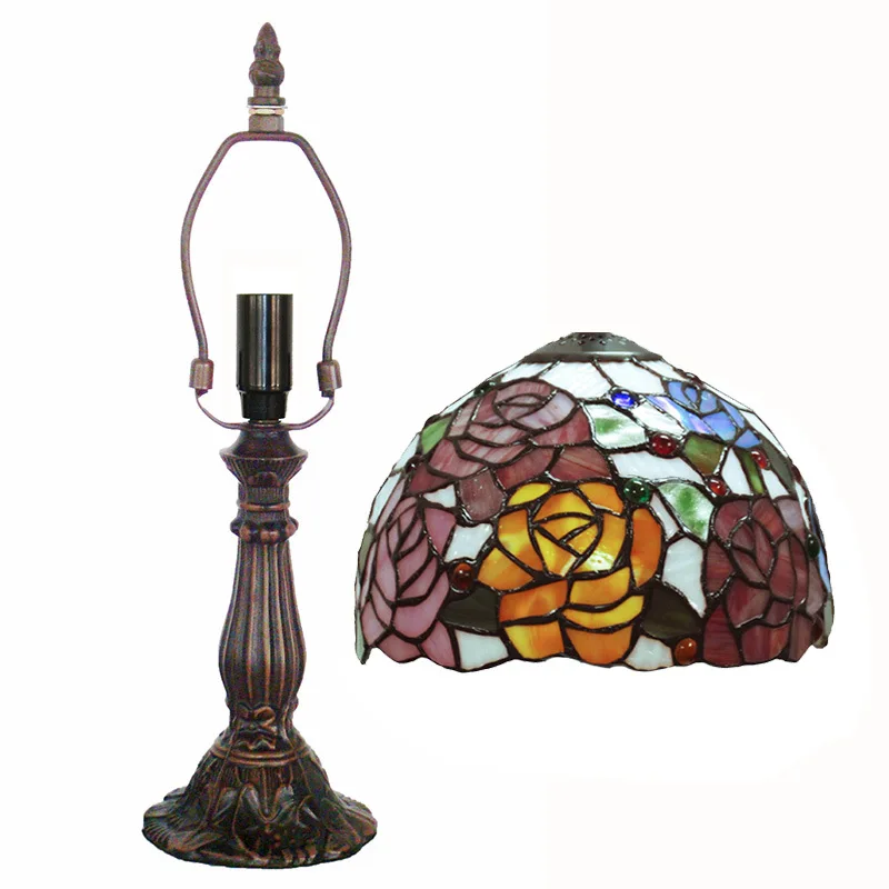 Bedroom bedside lamp, warm wedding room, decorative glass desk lamp