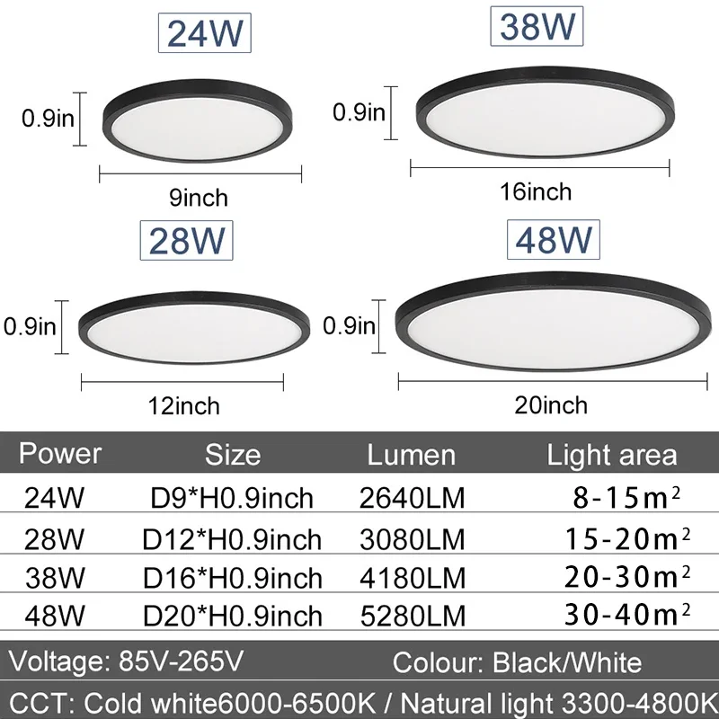 LED 20inch Large Ceiling light APP Remote control intelligent lighting fixture Room bedroom living room ultra-thin Ceiling light