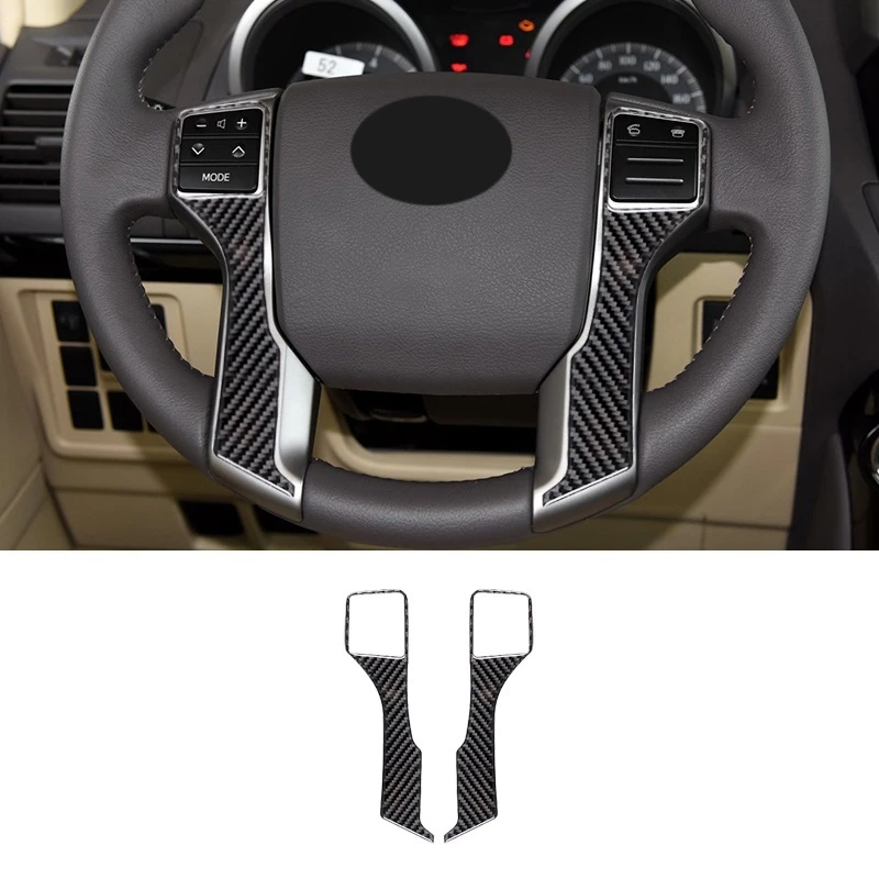 For Toyota Land Cruiser Prado 2010-2018 Steering Wheel Decoration Cover Decal Trim Sticker Car Interior Accessories