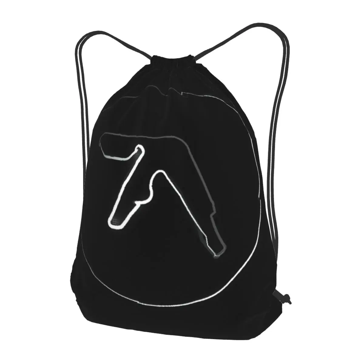 Aphex Twin Creative Y2K Logo Backpacks Portable Drawstring Bundle Pocket Sports Bag Book Bags for Travel School