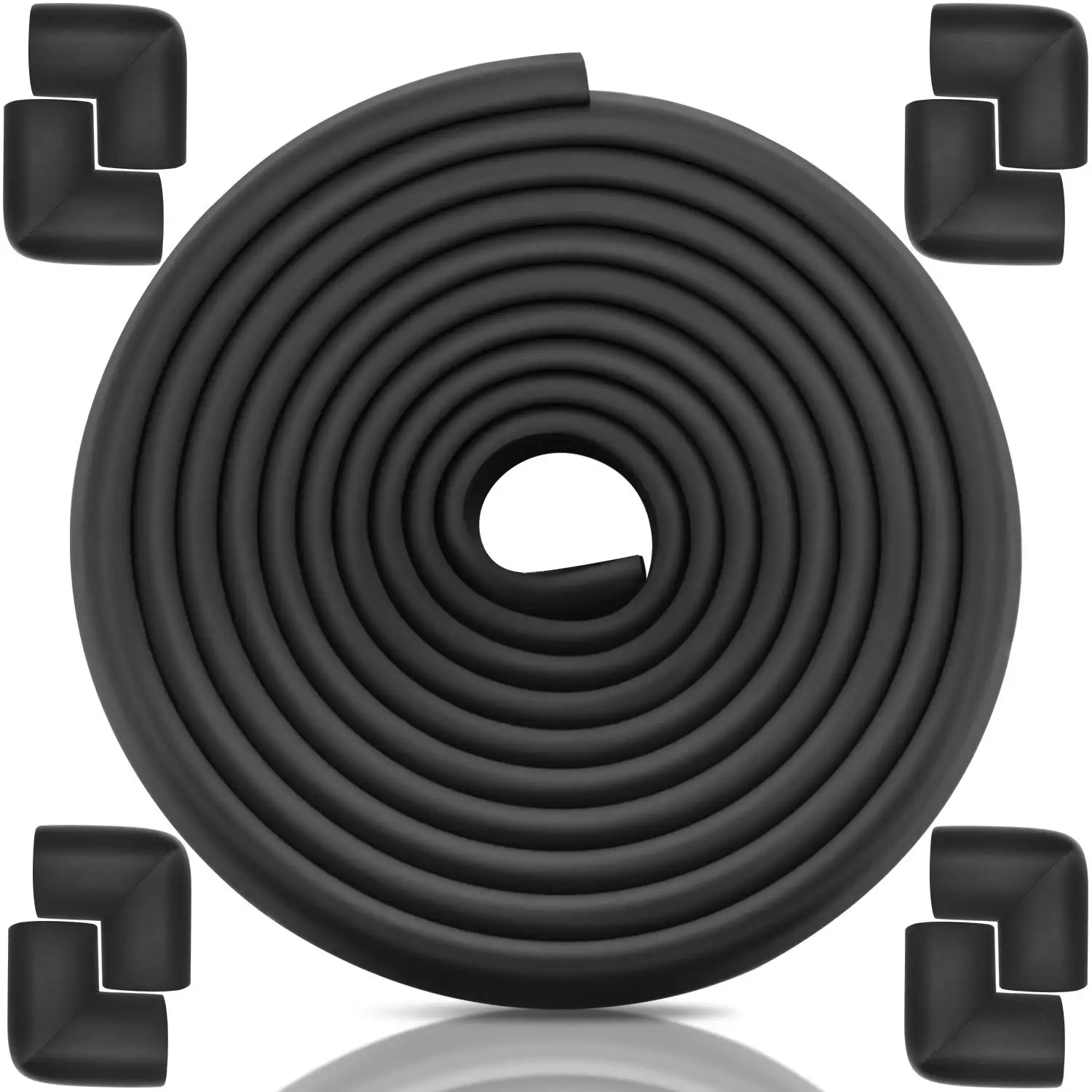 

Baby Edge Corner Protector 20.5ft, Thick Table Bumper Guard, 3M Tape, Soft Rubber Foam, Black