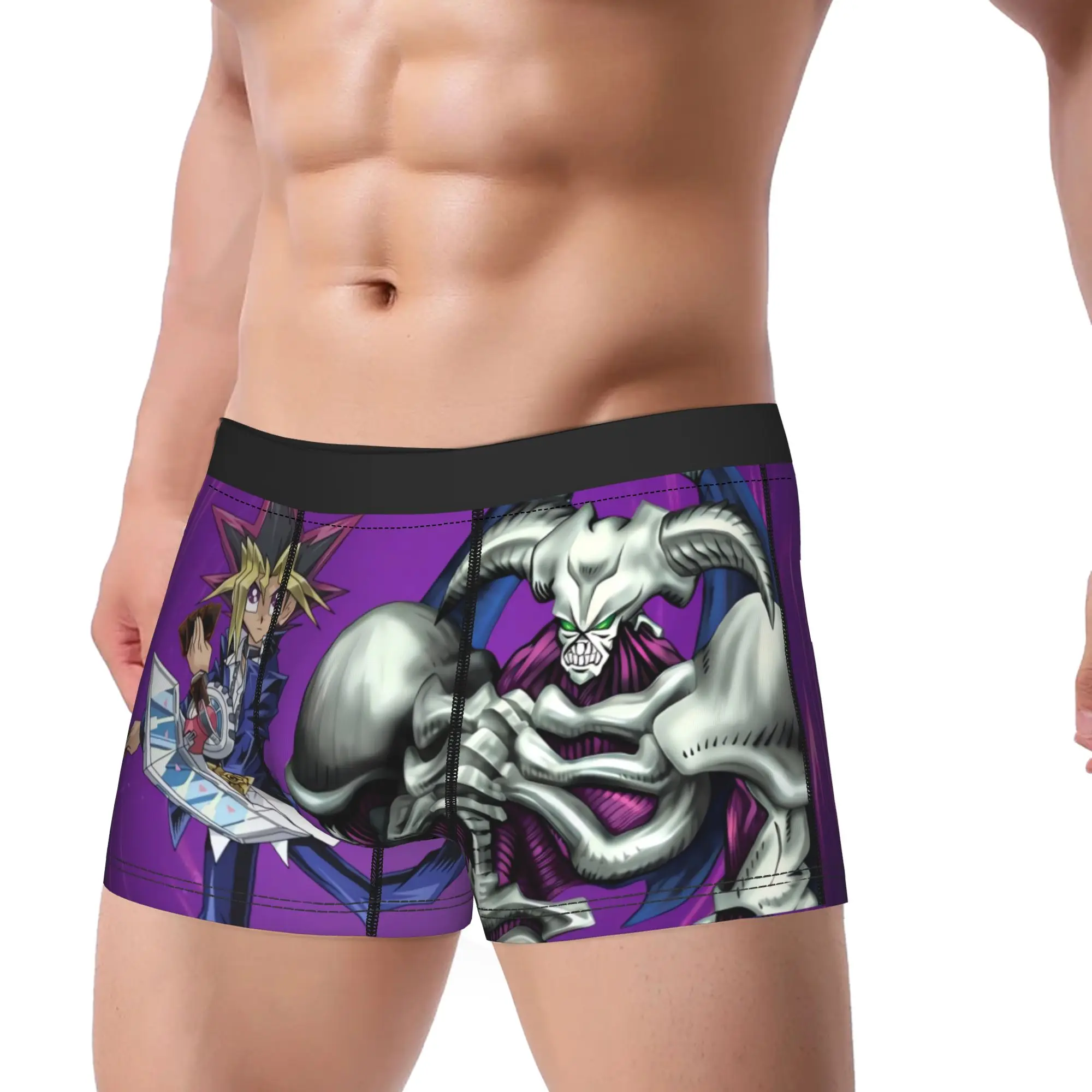 Yu-Gi-Oh Underwear  Soft Trend Underpants Pattern Shorts Briefs For Males Pouch Plus Size Boxer Shorts