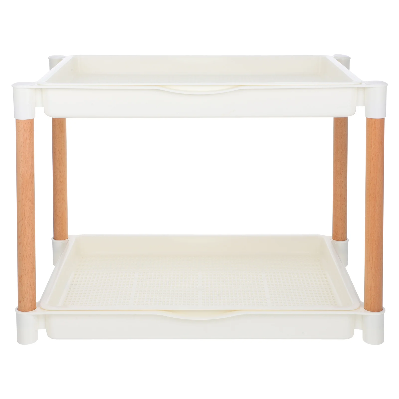 

1pc Double Layer Mesh Hole Sprouting Tray Thickened Pp Material For Microgreens Sprouts Soilless Cultivation Starter