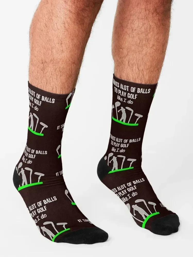 Funny Mens & Boys Golf Gift It Takes a Lot of Balls to Play Like I do! Socks Toe sports Girl'S Socks Men's