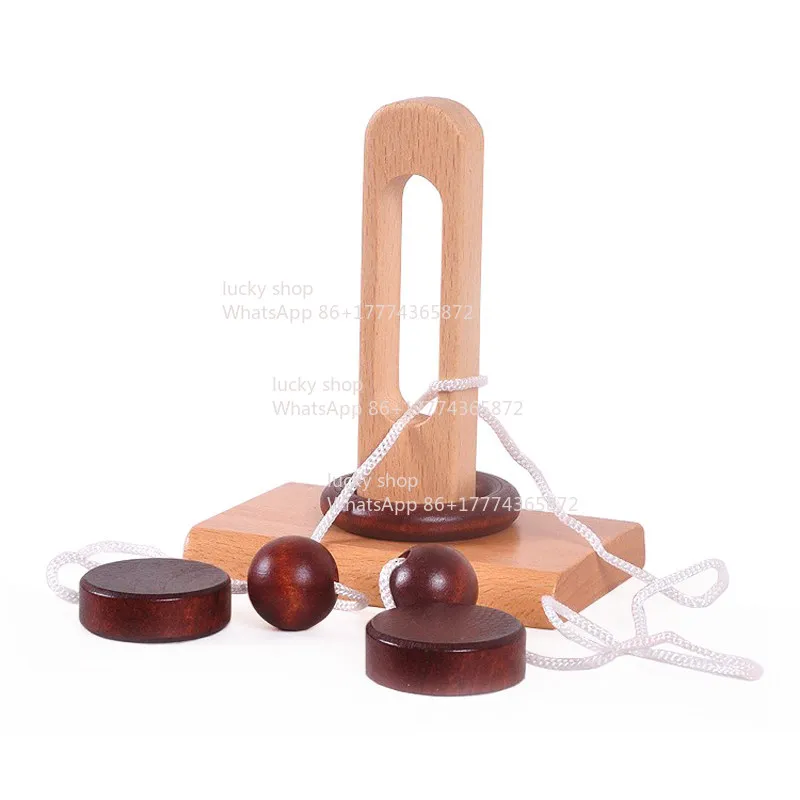 Wooden Magic Ring Training Logical Thinking Unlocking Ring