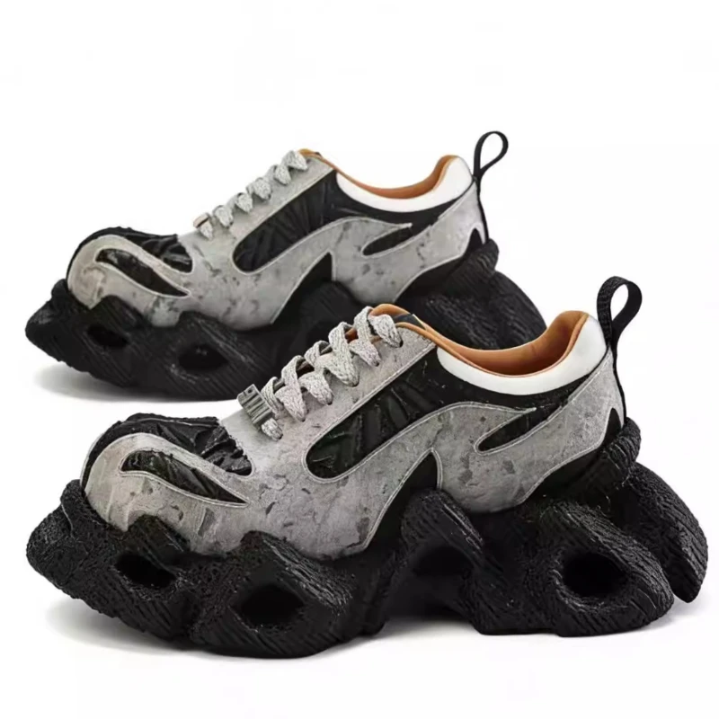 3D Printing Design Shock-absorbing Derby Shoes for Men's and Women's Non-slip and Wear-resistant Couple's Original Casual Shoes