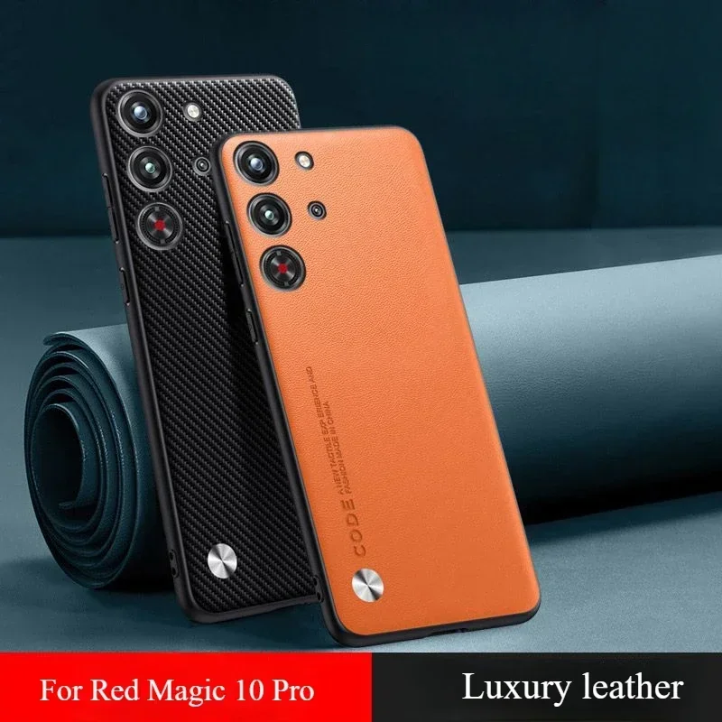 Case For ZTE Red Magic 10 9 Pro Plus Luxury Leather TPU Skin Feel Back Cover For Redmagic 10 Pro Shockproof Bumper Funda