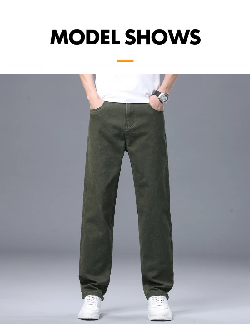 Herren Stretch-Baumwollhose mit Geradem Bein Ganzjahres-Freizeithose für Business und Alltag Modische Koreanische Stilkleidung – Detail 7