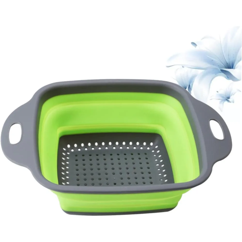 

Collapsible Strainer Basket Multi Functional Vegetable Fruit Washing Colander Space Saving Design with Comfortable Grip Materia
