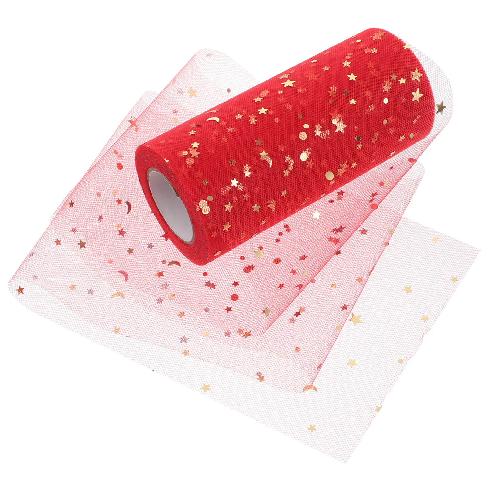 

2280x15cm Yellow Sequins Table Skirt Exquisite Craft Gauze Party Wedding Table Cover Decorative Skirt for Special Events Use