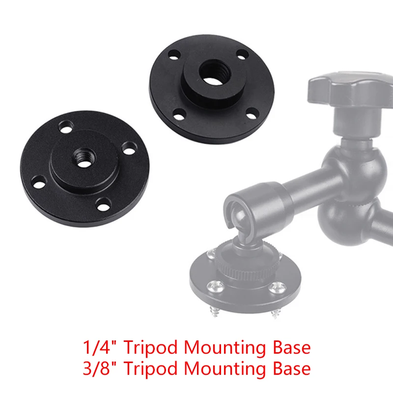 1/4\'\'  3/8\'\' Camera Tripod Metal Fixing Base Flange Outdoor Desktop Connection Bottom Monitor Adapter Fixing Base