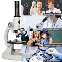 64X-2400X Monocular Optical Microscope Elementary School Children Science Experimental Biology Microscope Digital Microscope