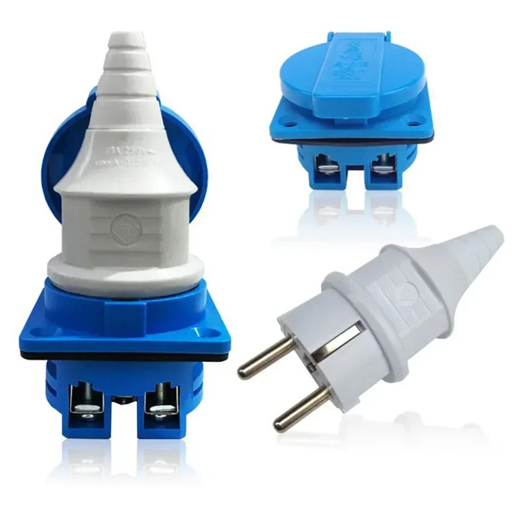 1ชิ้นซ็อกเก็ตกันน้ำสำหรับอุตสาหกรรมซ็อกเก็ตยุโรปปลั๊กยุโรป220V ทองแดง16A อุตสาหกรรมยุโรปสำหรับ generato น้ำมันเบนซิน