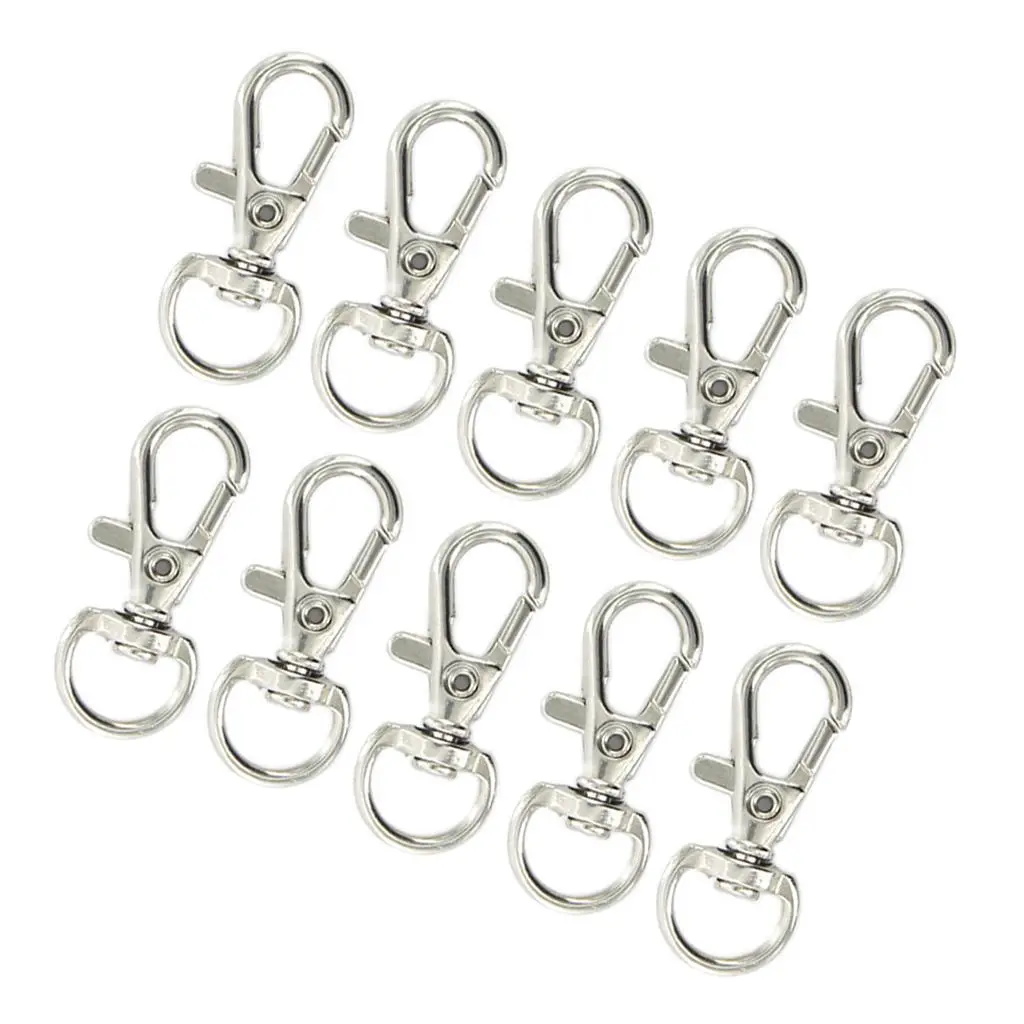 Lobster Clasp Clips Iron Snap Hook Ring for Handmade Beading Projects Hanging Decorations Keychains