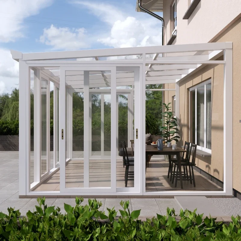 Aluminum Alloy Frame Tempered Glass Sunroom for Villa Residential Apartment Use sunroom