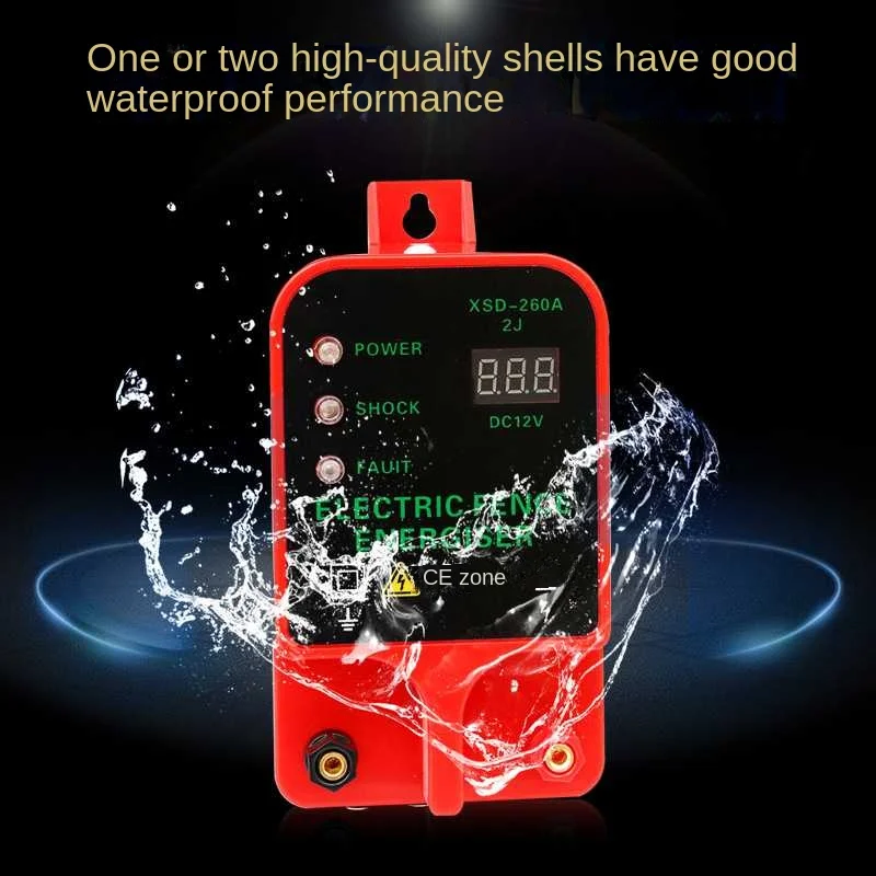 High Voltage High Decibel Shepherd Fence Animals Alarm Pulse Controller Poultry Farm Electric Energizer LCD Charger Tools 10KM