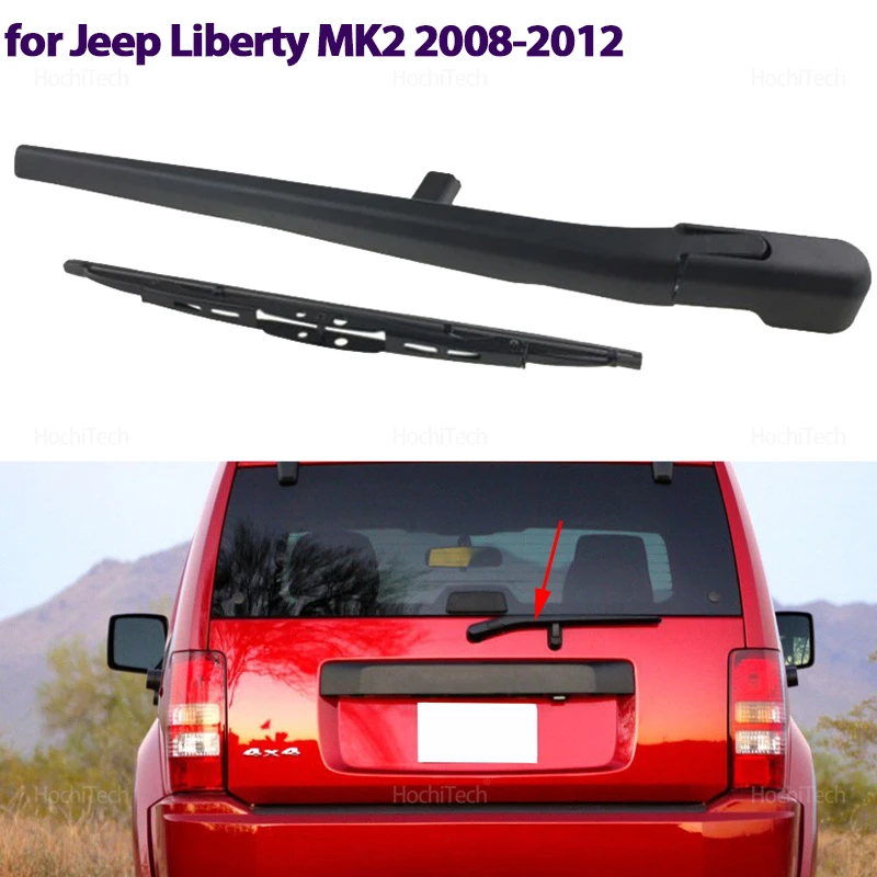 Heckscheibenwischerarmblatt Windschutzscheibe Windschutzscheibe Heckklappe Fenster Regenbürste für Jeep Liberty KK 2 MK2 2008–2012 68034341AD
