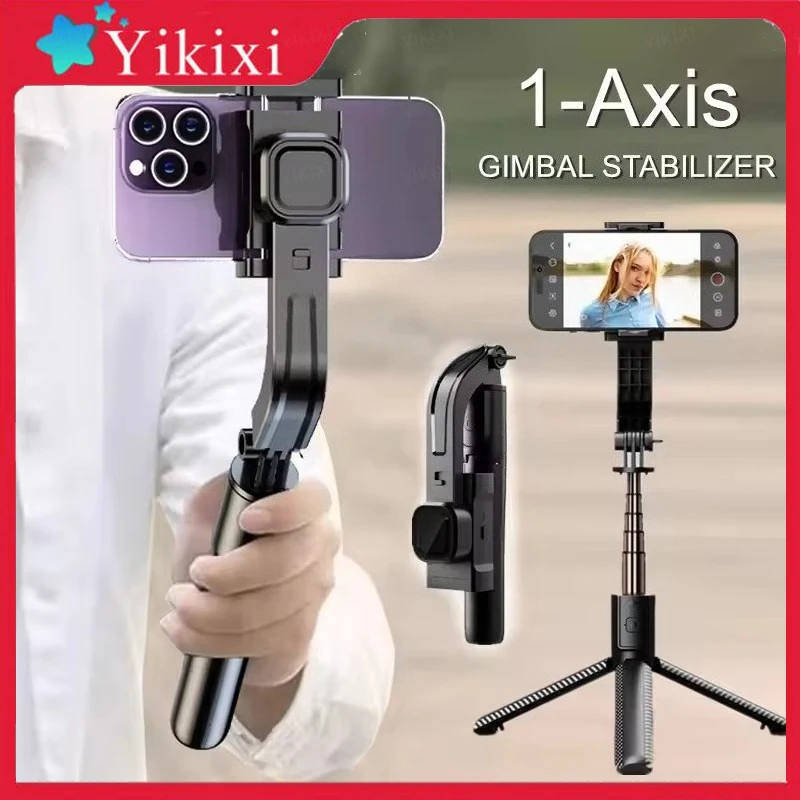 

Cellphone Gimbal Stabilizer for Smartphone Mobile 1-Axis Anti Shake Selfie Stick Handheld Video Tripod Phone Holder for iPhone