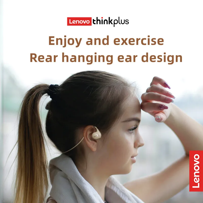 Lenovo-auriculares inalámbricos XT95II, cascos de conducción de aire, Bluetooth, con gancho para la oreja, deportivos, resistentes al agua, para