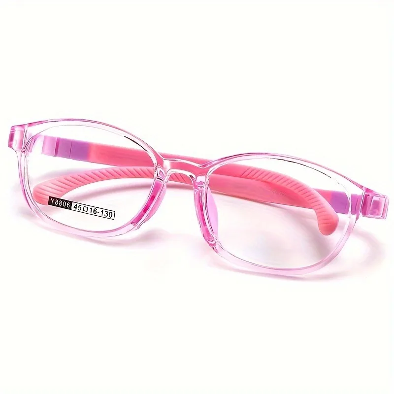 1pcs Ultra-light Silicone Kids Glasses Frame, Flexible Durable, Perfect for Sports, Wholesale & Gifts