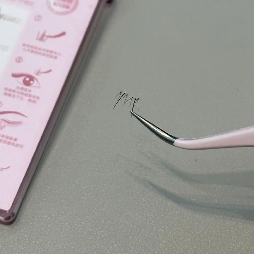 New Straight Tweezers Curved Purple Lashes Applicator Stainless Steel Eye Makeup Tools Eyelash Extension
